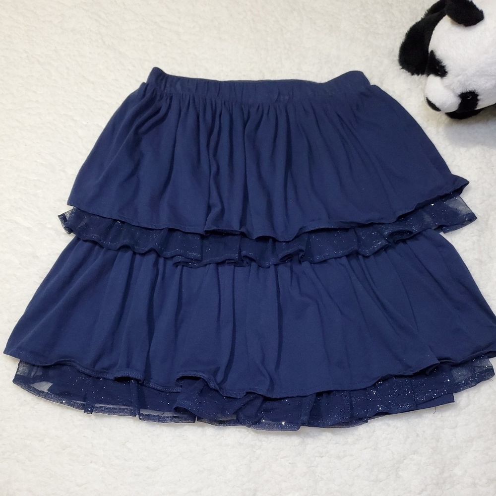 Lands' End Girls Tiered Skirt 14